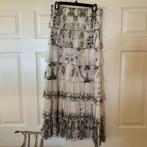 Roberto Cavalli tiered peasant skirt